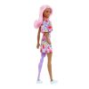 Barbie Fashionistas barátok - Lány baba virágos ruhában, lábprotézissel