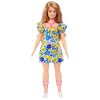 Barbie Fashionistas barátok - Down-szindrómás szőke baba virágos ruhában