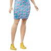Barbie Fashionistas barátok - Szőke baba GRL PWR mintás ruhában