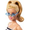 Barbie Fashionista barátnők stílusos divatbaba - 65. Évfordulós baba Fekete-fehér csíkos ruhában