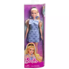 Fashionista barátok divatbaba kék masnis ruhában (#237)