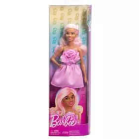 Barbie Fashionista barátnők divatbaba – Stílusos baba rózsás ruhában (238)