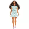 Barbie Fashionista barátnők – Stílusos divatbaba zöld kockás ruhában (240)