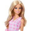 Barbie Fashionistas divatbaba #243 – szőke hajjal, rózsaszín gipsszel és kockás ruhában