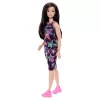 Barbie Fashionistas stílusos divatbaba – Csillagmintás fekete ruhában #251