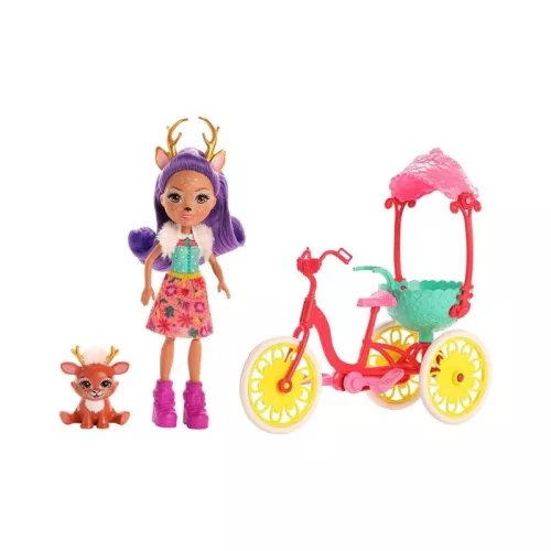 EnchanTimals Wonderwood Bicajbarátok játékszett és Danessa Deer baba
