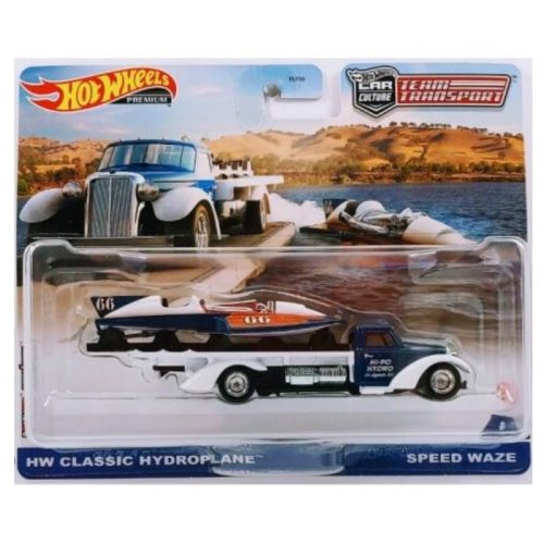 Hot Wheels Premium Team Transport - HW Classic Hydroplane - Speed Waze kisautó