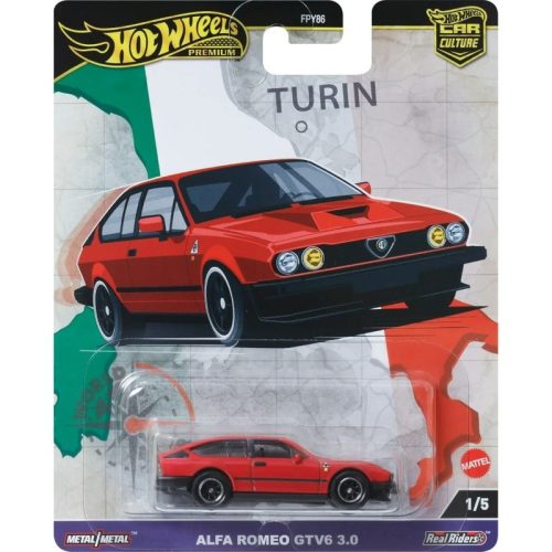 Hot Wheels 1/5 Premium Car Culture - Alfa Romeo GTV6 3.0 kisautó (piros)