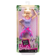 Barbie hajlékony jógababa rózsaszín ruhában