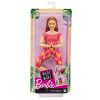 Barbie hajlékony jógababa piros ruhában