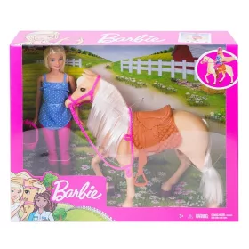 Barbie lovas játékszett babával
