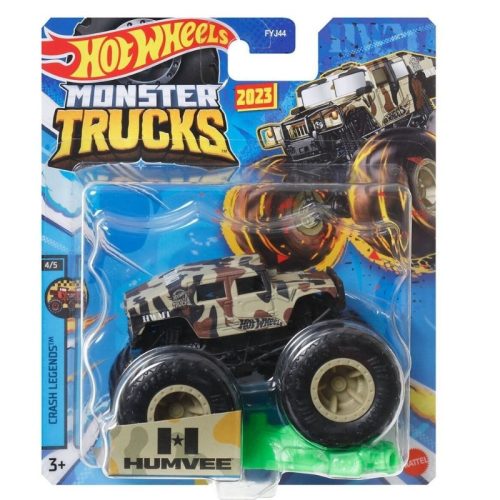Hot Wheels Monster Trucks játékautó kilapítható gumiautóval - Humvee