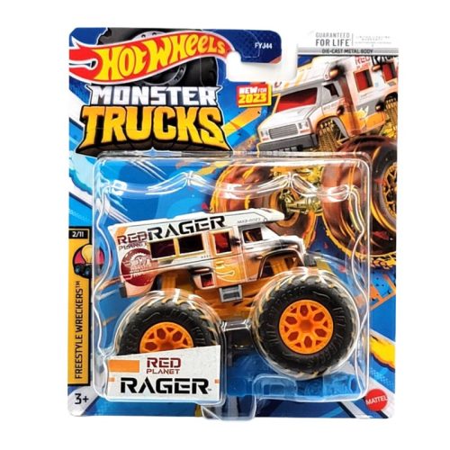 Hot Wheels Monster Trucks játékautó kilapítható gumiautóval - Red Planet Rager