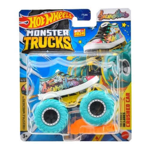 Hot Wheels Monster Trucks játékautó kilapítható gumiautóval - Sneaker Head 2024 - Freestyle Wreckers 10/12