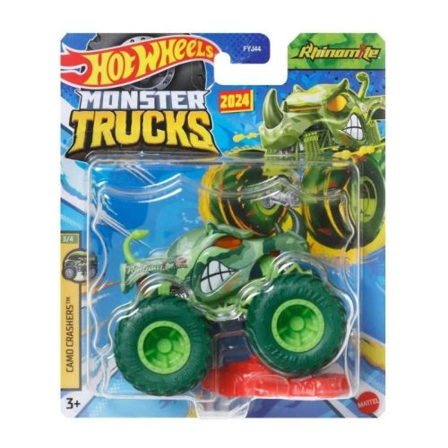 Hot Wheels Monster Trucks járművek Camo Crashers - Rhinomite