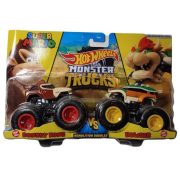   Hot Wheels Monster Trucks Demolition Doubles járművek - Donkey Kong VS Bowser