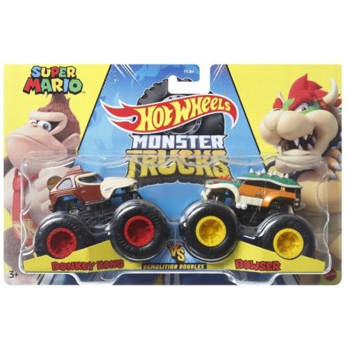 Hot Wheels Monster Trucks Demolition Doubles - Donkey Kong és Bowser