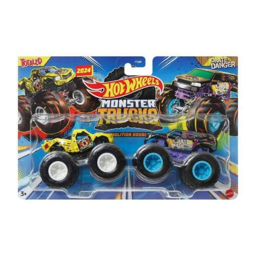 Hot Wheels Monster Trucks Demolition Doubles - Totaled vs Create Dancer