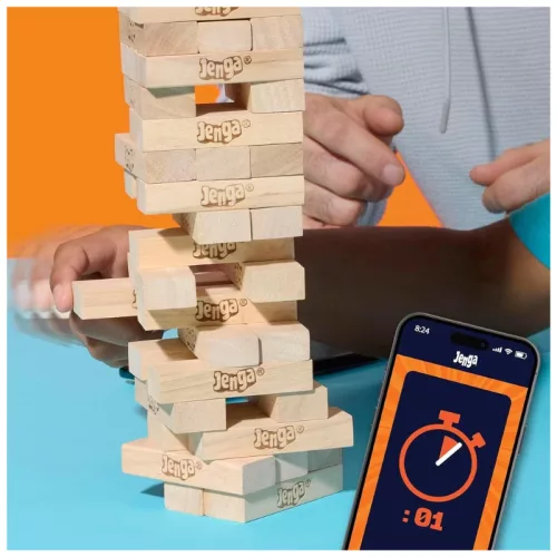 Jenga digitális kockával társasjáték