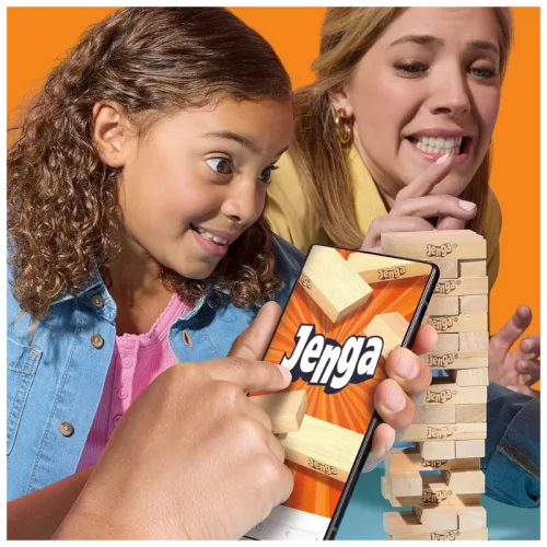 Jenga digitális kockával társasjáték