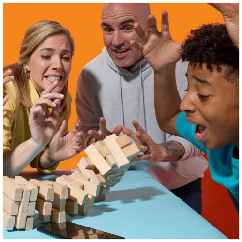 Jenga digitális kockával társasjáték