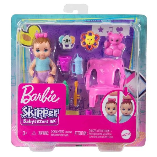 Barbie Skipper Babysitters - Kisbaba etetőszékkel