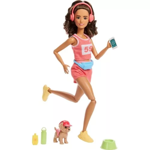 Barbie Feltöltődés – Futó Barbie baba kiegészítőkkel