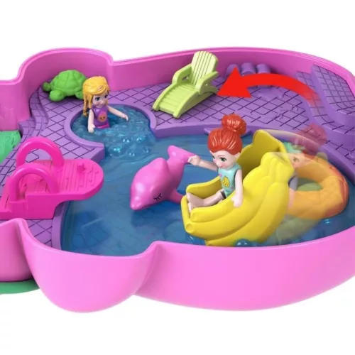 Polly Pocket 2 az 1-ben Majomcsalád játékszett – Mamamajom és kicsinye