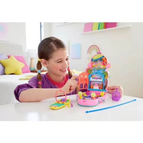 Polly Pocket 2 az 1-ben Majomcsalád játékszett – Mamamajom és kicsinye