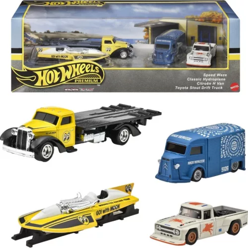 Hot Wheels Prémium gyűjtői járműszett autómodell (4 db, 1:64)