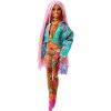 Barbie Extravagáns baba kisegérrel - Nyomott virágmintás dzsekivel