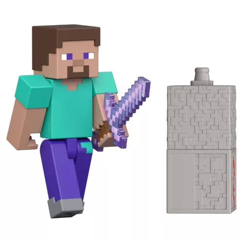 Minecraft Redstone Charged Steve figura – 8 cm