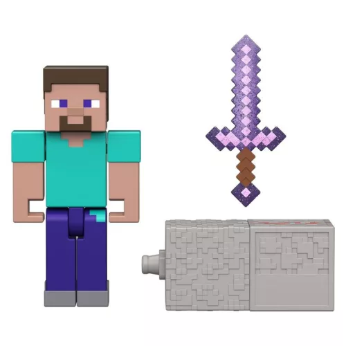 Minecraft Redstone Charged Steve figura – 8 cm
