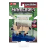 Minecraft gyűjthető karakterek - Gesztenyebarna farkas figura csonttal