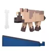 Minecraft gyűjthető karakterek - Gesztenyebarna farkas figura csonttal