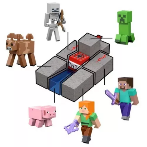 Minecraft Redstone Charged Creeper játékfigura