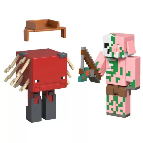 Minecraft 2 db-os figuraszett - Zombivá vált malacember és Lépegető