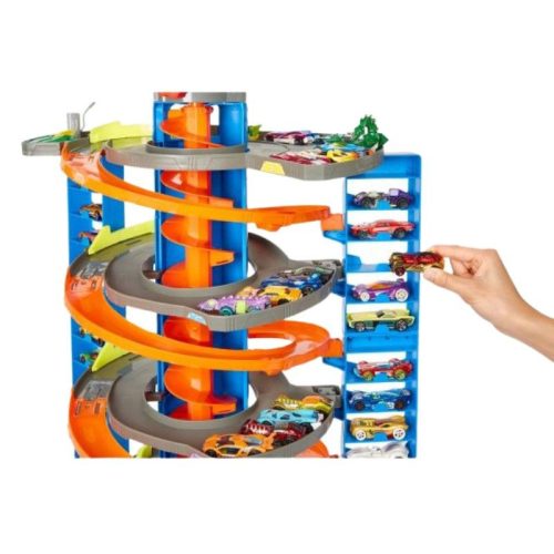 Hot Wheels Mega garázs 2021 kisautóval