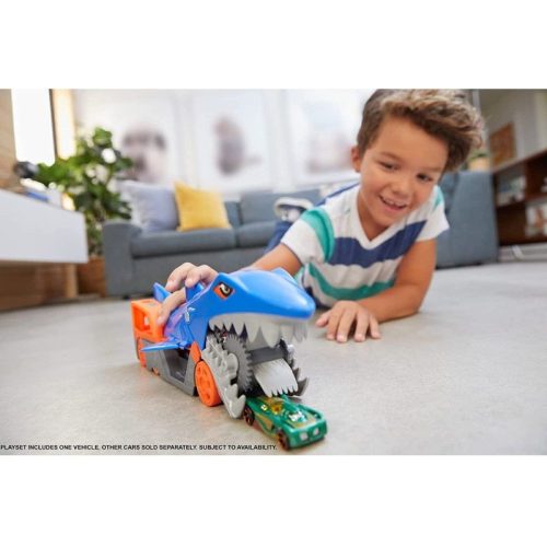 Hot Wheels Autófaló cápa játékszett kisautóval