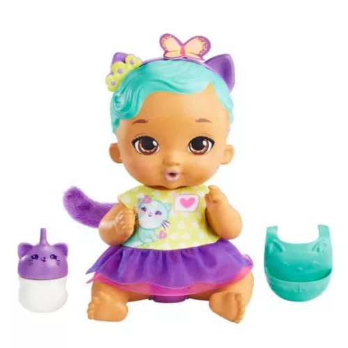 My Garden Baby Édi bédi Gondoskodás játékbaba – pisiلő, barna szemű cica baba