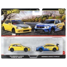 Hot Wheels Deluxe kisautó szett – '99 Honda Civic Type R (EK9) és Honda Civic Type R (2 db, 1:64)