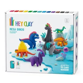 Hey Clay Mega Dinos gyurmaszett – 15 tégelyes dinó készlet