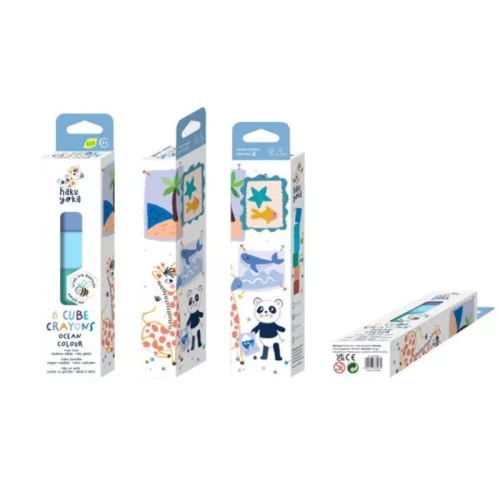 Haku Yoka Kockák méhviaszos zsírkréta 6 db-os készlet – Óceán