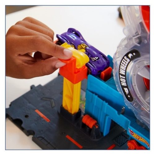 Hot Wheels City Triplakerek gumiszerviz játékszett