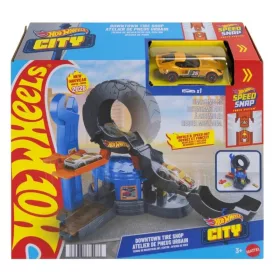 Hot Wheels City – Belvárosi gumiabroncs-üzlet pályaszett
