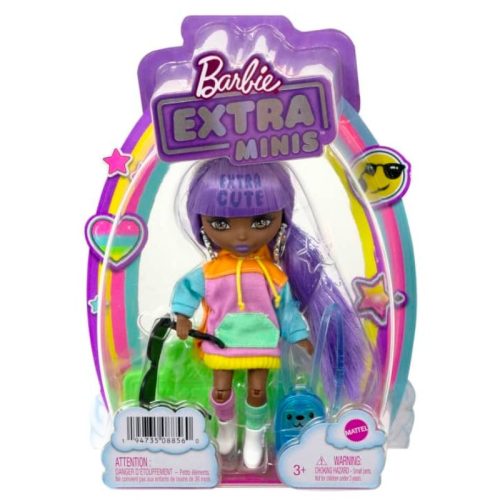 Barbie Extra Minis - Mini baba színes pulcsiban