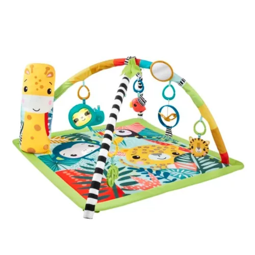 Fisher-Price 3 az 1-ben Esőerdős játszószőnyeg zsiráfos pocakpárnával