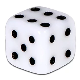 Dobókocka fehér 16 mm