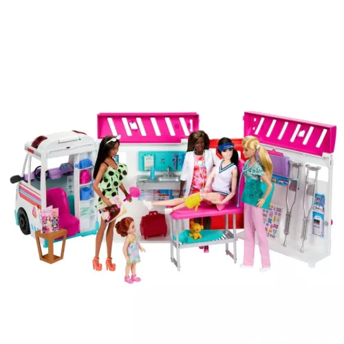 Barbie mentőautó játékszett