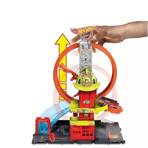 Hot Wheels City tűzoltóállomás játékszett